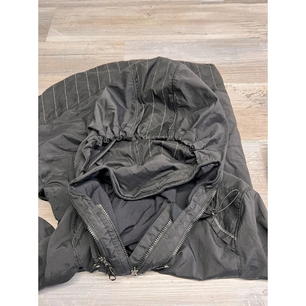 Lululemon Womens Bandit Jacket Black Size 4 Reflective Running Outerwear Hooded